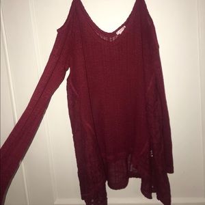 off the shoulder sweater